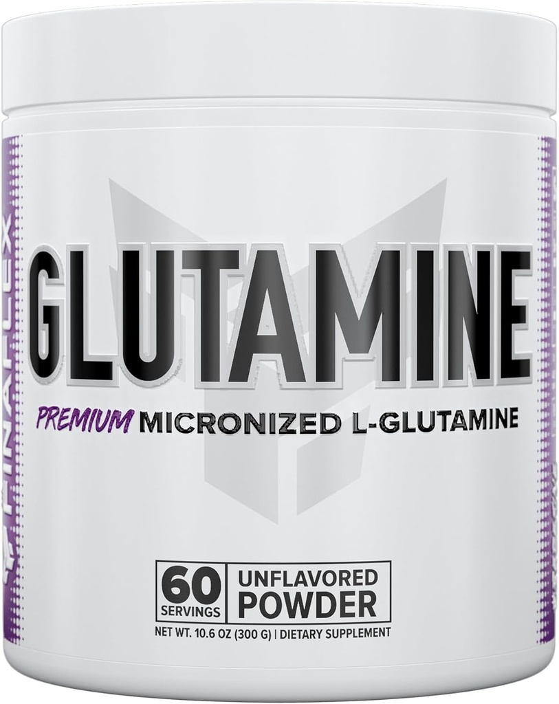 FINAFLEX Pure GLUTAMINE, Unflavored Powder - 10.6 oz - Reduces Muscle Breakdown & Supports Nitrogen Levels - 100% Pure L-Glutamine - 60 Servings