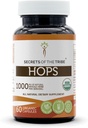 Secrets of the Tribe Hops USDA Organic Capsules | Certified Organic Vegetarian Capsules, Herbal Dietary Supplement | Humulus lupulus Dried Flower (60 Count)