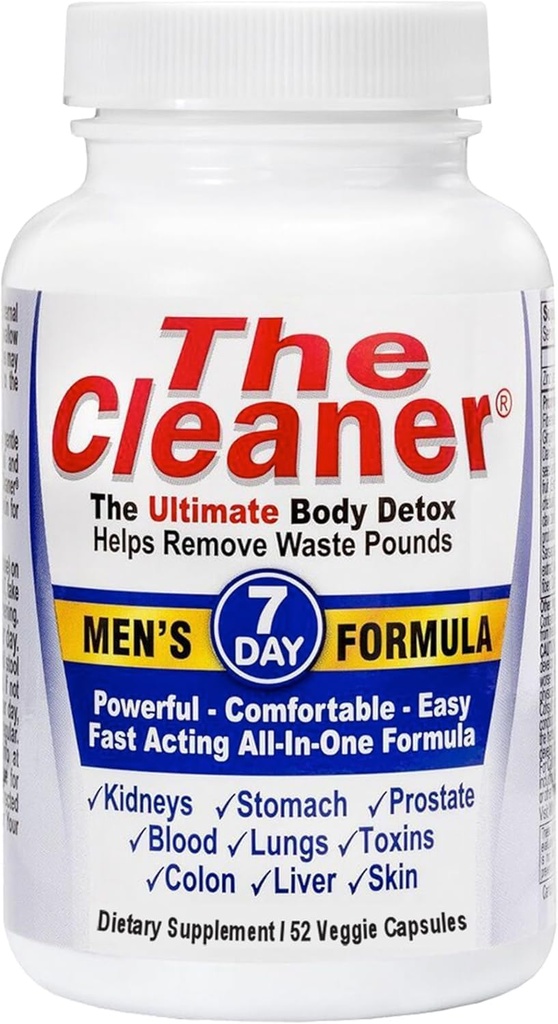 Centuryⁿ Syst𝐞ms The Cleaner Detox, 7-Day Complete Internal Cleansing Formula for Men, Support Digestive Health, 52 Vegetarian Capsules