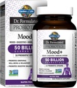Garden of Life Dr. Formulated Probiotics Mood+ Acidophilus Probiotic Supplement - Promotes Relaxation and Digestive Balance - Ashwagandha for Stress Management - Non GMO, Gluten Free - 60 Veggie Caps