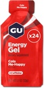 GU Energy Original Sports Nutrition Energy Gel, Vegan, Gluten-Free, Kosher, and Dairy-Free On-the-Go Energy for Any Workout, 24-Count, Cola Me-Happy