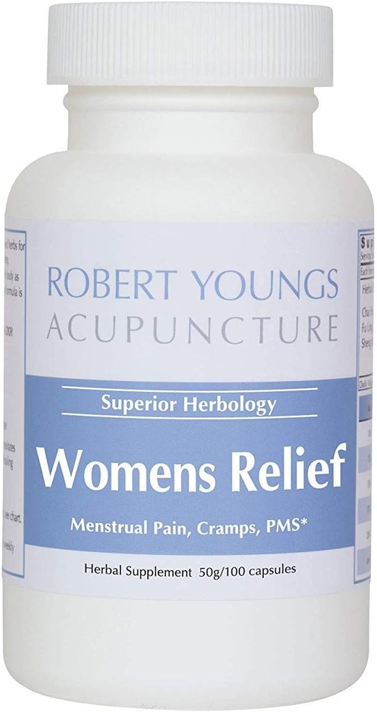 Women’s Relief — Best Herbal PMS, Menstrual discomfort & Period Cramping Reliever (100 Capsules) | Fast Acting Helps Relieve Stress, Harmonize & Nourish Blood, Smooth Liver Qi & Break up Stagnation
