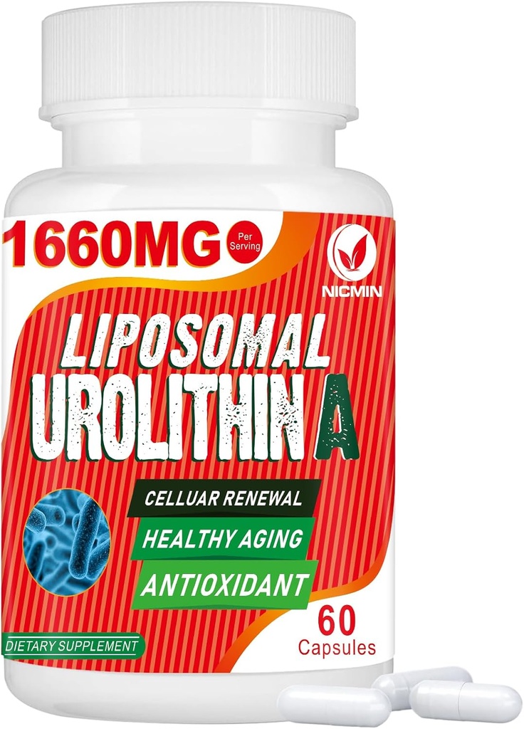 Liposomal Urolithin A 1660MG - Urolithin A Supplement 60 Capsules