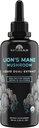 Naturealm Lion’s Mane Mushroom Liquid Tincture Supplement – Focus, Memory & Brain Health, Vegan, Non-GMO – Organic Fruiting Bodies, 2 Month Supply