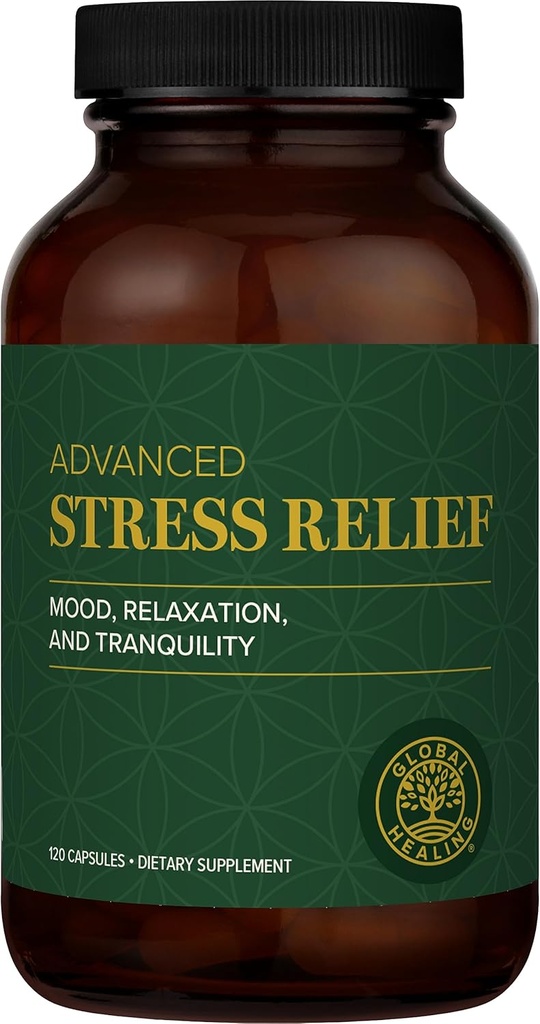 Global Healing Center - Stress Relief Supplement with Lithium Orotate - Advanced Calm Support Helps Ease Stress and Improve Function - Lithium Supplements - (120 Capsules)