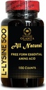 L-LYSINE SUPPLEMENT AMINO ACIDS - Lysine Supplement Immune Support, support Integrity of Skin and Lips, L-Lysine Hydrochloride support, Nitrogen balance, Gluten Free - 1 Bottle 100 Counts