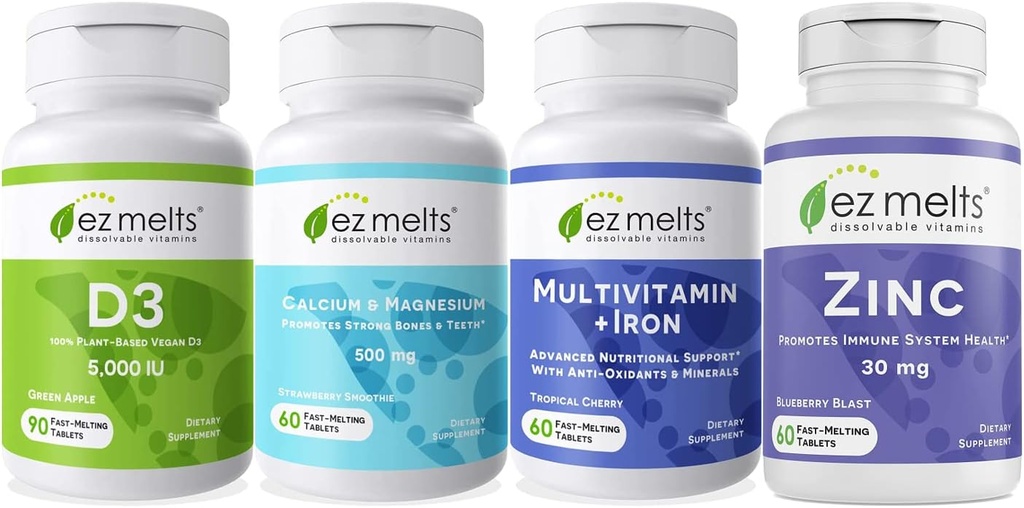 EZ Melts Essential Men's Health Bundle, Sugar-Free, 1-3-Month Supply