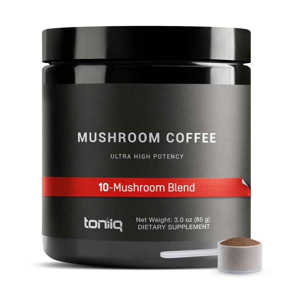 Mushroom Coffee – Functional Coffee with 10-Mushroom Full-Spectrum Blend – Real Arabica Instant Coffee – North American Grown Mushrooms – Third-Party Tested