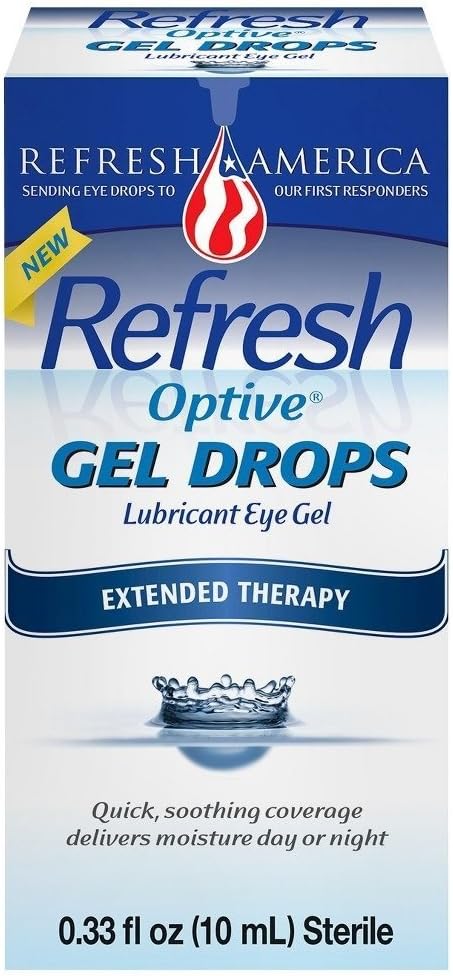Refresh Optive Gel Drops 0.33 Fl Oz (10 mL) Per Bottle - 2 Bottles