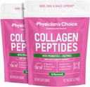 Collagen Peptides Powder - Hydrolyzed Protein(Type I & III) - Digestive Enzymes - Keto Collagen Powder for Women & Men - Hair, Skin, Joints & Workout Recovery Aid - Grass Fed, Non-GMO - Two-pack