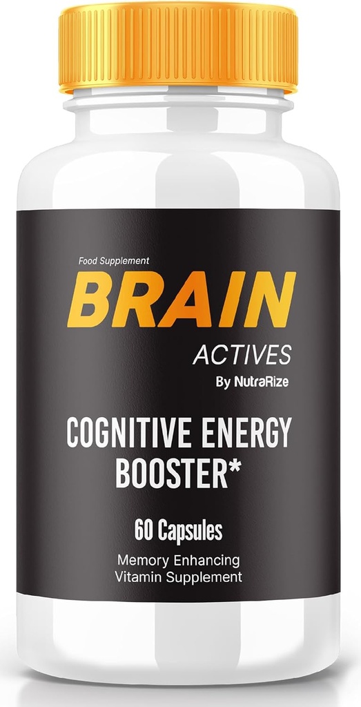 Brain Actives Capsules – Daily Support Formula with a Balanced Blend for Focus, Alertness, and Concentration | Easy-to-Take Pills for Everyday Wellness (60 Capsules)