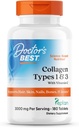 Doctor's Best Collagen Types 1 & 3 with Peptan, Non-GMO, Gluten Free, Soy Free, Supports Hair, Skin, Nails, Tendons & Bones, 1000 mg, 180 Tablets