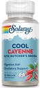 SOLARAY Cool Cayenne Pepper 40,000 HU with Butchers Broom for Healthy Circulation Support | 90 VegCaps