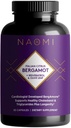 NAOMI Italian Citrus Bergamot 500mg + Resveratrol, Award-Winning Cardiologist Dvlpd, Supports Normal Cholesterol & Healthy Cellular Function, 7 Key Polyphenols, Resveratrol & Olive Leaf, 30-Day Supply