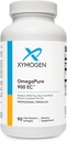 XYMOGEN OmegaPure 900 EC - Alaskan IFOS Five-Star Certified Omega 3 Fish Oil - EPA DHA Fish Oil Supplement- Supports Cardiovascular and Brain Health (90 Enteric-Coated Softgels)