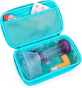 CASEMATIX Asthma Inhaler Case For Travel Fits Asthma Inhaler Spacer With Mask Attached, Inhaler Holder and Additional Accessories Used With Spacer For Inhaler, Includes Turquoise Asthma Case Only
