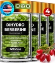 Dihydroberberine Supplement - Dehydro Berberine Supplement - Super Berberine Supplement with Ceylon Cinnamon & R Alpha Lipoic Acid & Apigenin - Hydroberberine 480 caps (4 Packs)