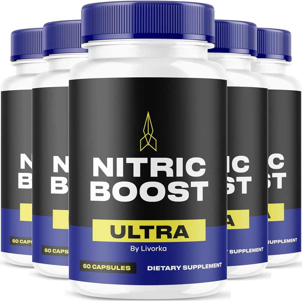 LIVORKA Nitric Boost Ultra Powder Now in Capsules, Advanced Formula - 300 Count (5 Month Supply) - Pack of 5