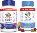 MaryRuth Organics Elderberry Gummies for Immune Support (Sugar Free) & Vegan Vitamin C Gummies Bundle | Supports Immune Function | Formula to Support Overall Health for Adults & Kids