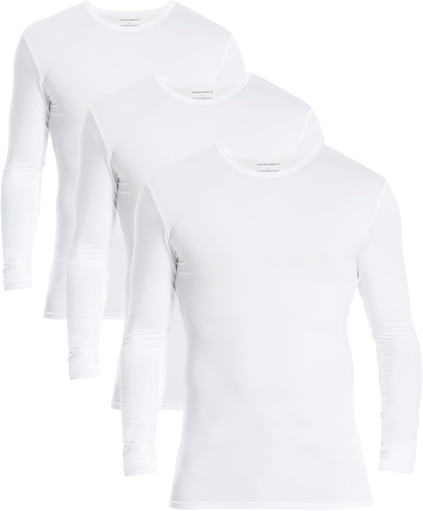 Comfneat Men's 3-Pack Thermal Undershirts Long Sleeve Base Layer