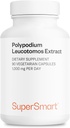 Supersmart - Polypodium Leucotomos Extract 1000 mg per Day (PLE Supplement) - Skin Protection & Health - Antioxidant Formula - Fern Extract | Non-GMO & Gluten Free - 90 Vegetarian Capsules
