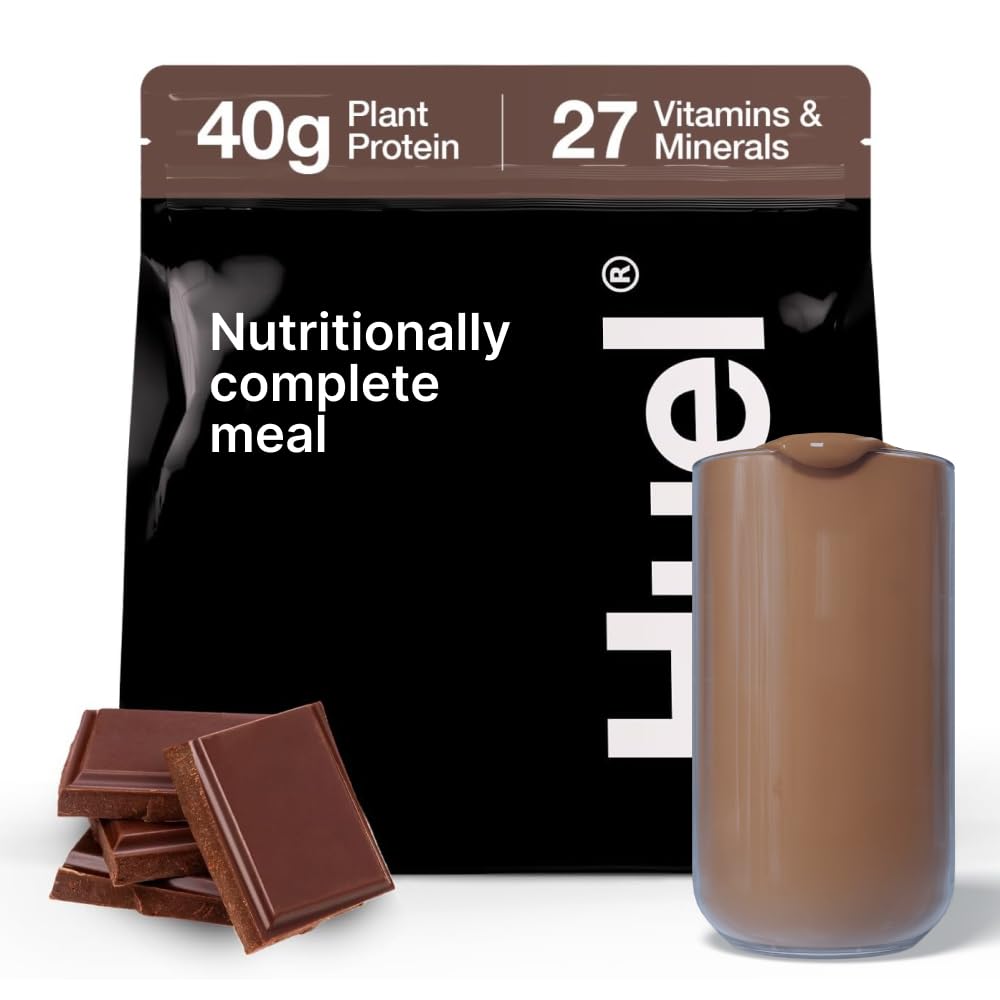 Huel Black Edition | Chocolate 40g Vegan Protein Powder | Nutritionally Complete Meal | 27 Vitamins and Minerals, Gluten Free | 17 Servings