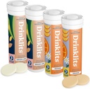 Drinklits Ginger-Lime & Orange Electrolyte Tablets (4) Tube Bundle | Daily Hydration Combo Pack | Delicious Natural Flavors - 0g Sugar | 40 Servings - 10 Tablets Per Tube