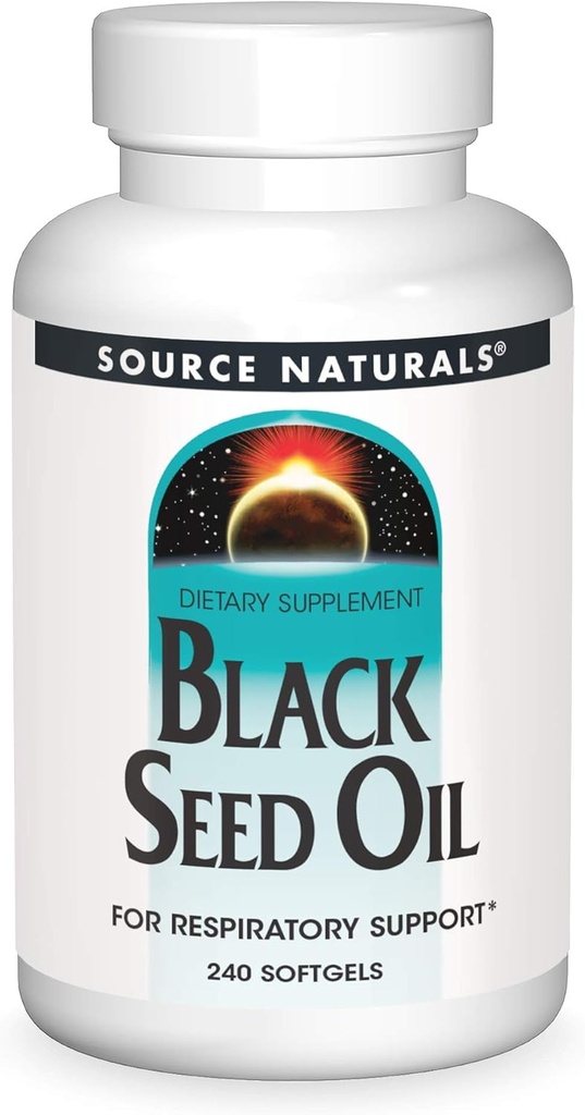 Source Naturals Black Cumin Seed Oil for Respiratory Support - 240 Softgels