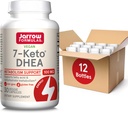 Jarrow Formulas 7-Keto DHEA 100 mg, Dietary Supplement for Fatty Acid and Carbohydrate Metabolism Support, 30 Veggie Capsules, 15-30 Day Supply, Pack of 12