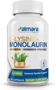 Palmara Health L-Lysine + Monolaurin 600mg 1:1 Ratio, 1 Pack, 100 Capsules