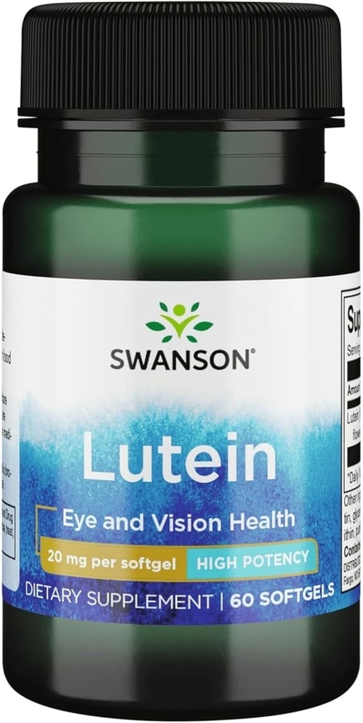Swanson Lutein 20 Milligrams 60 Sgels