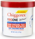 Chiggerex 2X Power First Aid Medicated Ointment for Chiggers, Mosquito Bites, Ticks and Bug Bite Relief with Aloe Vera & Chamomile, 6 oz