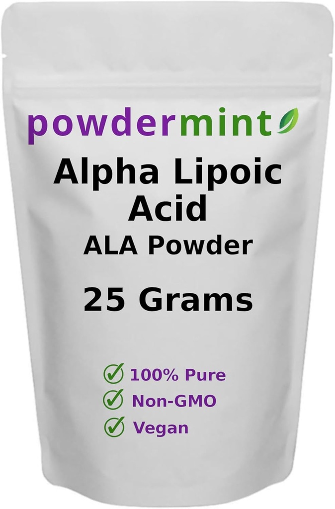 Alpha Lipoic Acid Powder (RS-ALA, Pure ALA) (Multiple Sizes) Antioxidant (ALA Powder) Scoop Included