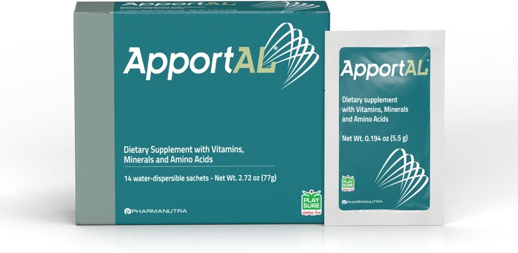 ApportAL 19-in-1 Complete Daily Multivitamin & Mineral Supplement | Sucrosomial Iron, Magnesium, Zinc, Iodine, Selenium, Vitamin C, D, E, B-Complex | Energy, Immunity, Antioxidant Support | 14 Packets