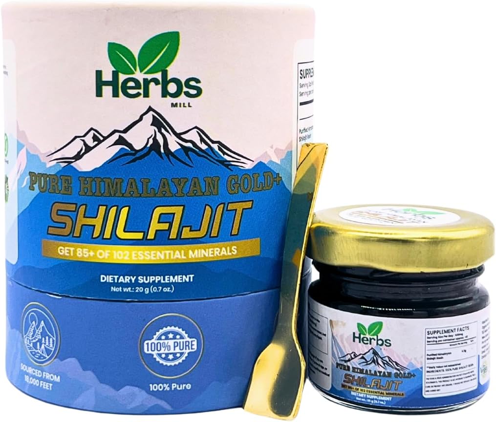 | Premium Quality Himalayan Natural Organic Shilajit Resin | Packed with 85+ Essential Minerals for a Natural Energy Boost | High Fulvic Acid Content (20 Grams)