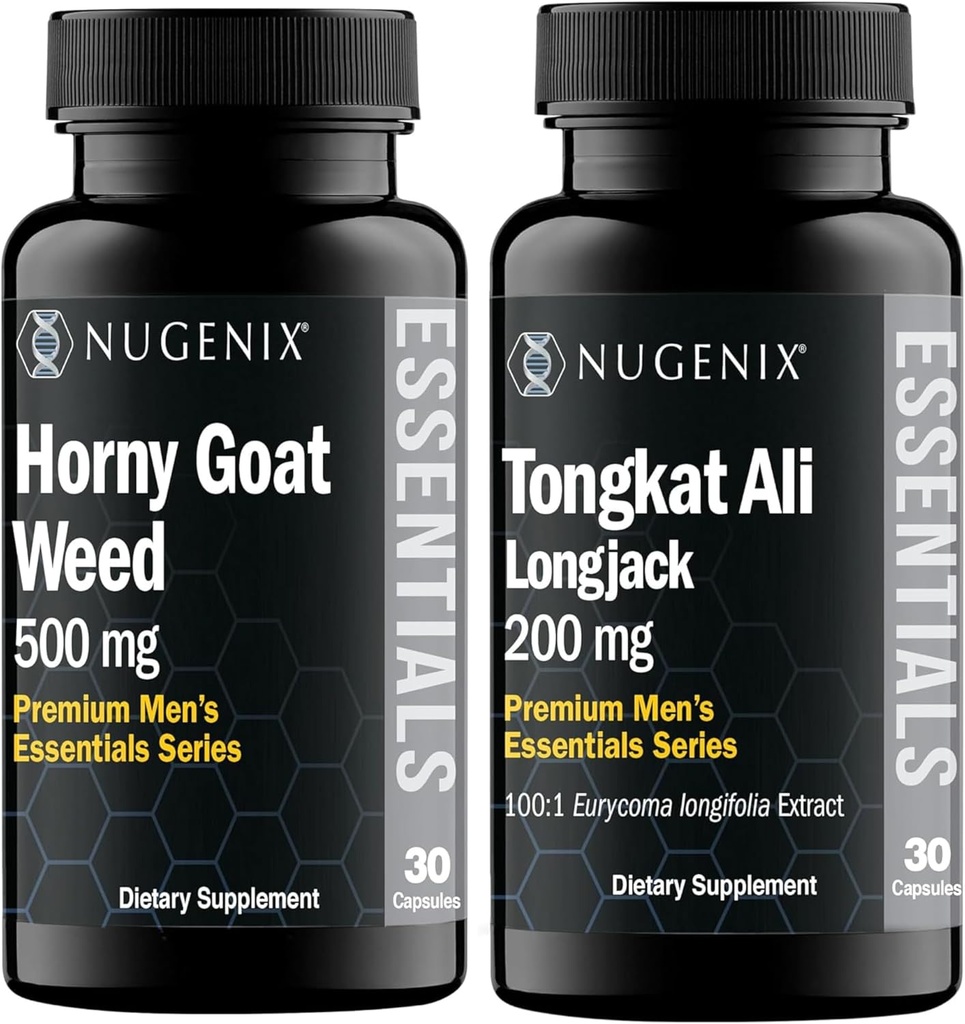 Nugenix Essentials Horny Goat Weed and Tongkat Ali Supplements