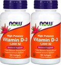 Now Foods - Vitamin D3-1000iu (180 softgels) 2 PACK