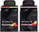 Sports Research Hydrate Electrolytes Combo Pack - Sugar-Free & Naturally Flavored with Vitamins, Minerals, and Coconut Water - Supports Hydration - 32 Packets - Raspberry Lemonade Dominant Flavor