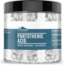 Earthborn Elements Pantothenic Acid 200 Capsules, Pure & Undiluted, No Additives