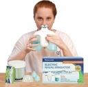 Electric Nasal Irrigation System, Nasal Rinse Machine Nose Cleaner for Sinus Adult, Nose Washer, Nasal Rinsing System with 50 Saline Packets (Green)