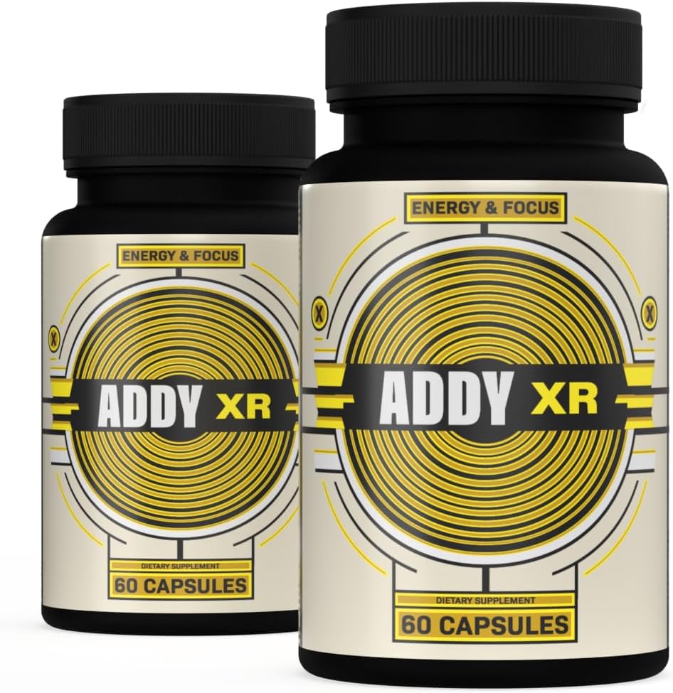 ADDY XR - Adderall Alternative - Luxury Energy Management - Focus & Energy Supplement - High End Brain Booster - Focus, Energy, and Memory Support Vitamins - Clean Energy - Sharp Focus - 2 Pack (2)