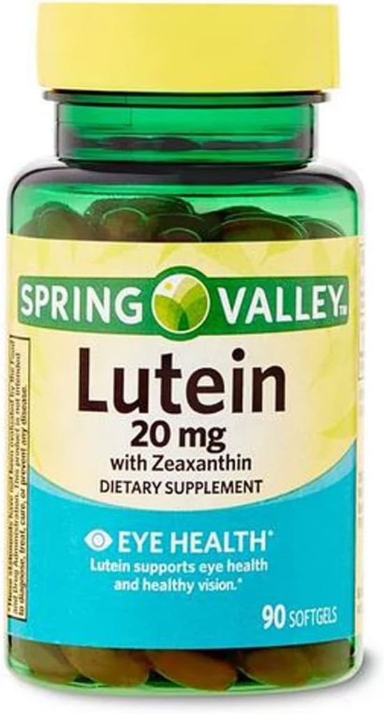 Lutein with Zeaxnthin Dietary Supplements, 20 mg, 90 Count