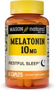 MASON NATURAL Melatonin 3 mg with B6 & Calcium, Natural Sleep Aid, Supports Restful Sleep, 60 Tablets