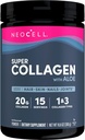 Neocell Super Collagen with Aloe; Collagen Type 1 and 3; Supports Healthy Hair, Skin and Nails; Gluten Free; Unflavored Powder; 10 g Collagen/Serving; 30 Servings; 10.6 Oz,*