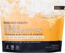 Real Hydration - Organic Fruit-Based Electrolyte Mix - Made with Organic Fruits & Pink Salt - Zero Sugar & Vegan - Hydration, Immune & Recovery Support (15 Servings, Peach Mango)