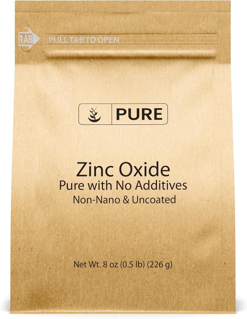 Pure Original Ingredients Zinc Oxide, Eco-Friendly Packaging, Non-Nano (8 Ounce)
