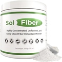 SolFiber Prebiotic Powder Supplement, Non-GMO Alternative to Fiber Gummies, Supports Digestive Health, Easy-to-Mix and Highly-Concentrated Fiber Powder, 7 Ounces, 60 Servings