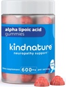 kindnature Alpha Lipoic Acid Gummies - Neuropathy Supplements - Vegan, Sugar-Free, Low Calorie 600 mg ALA Supplement - Pure ALA Alpha Lipoic Acid 600mg for Antioxidant Nutritional Supplements