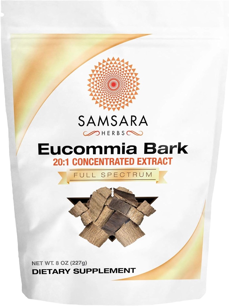 Samsara Herbs Eucommia Extract Powder - 20:1 Concentrated Extract (8oz/227g)