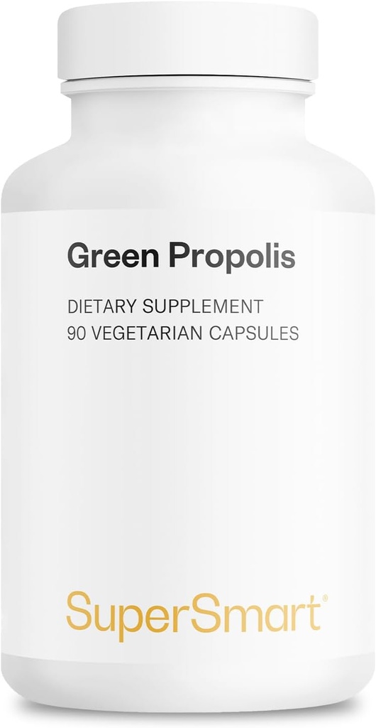 Supersmart - Green Propolis Supplement 1200mg per Day (Patented) - Natural Green Propolis Extract Brazil | Non GMO & Gluten Free - 90 Vegetarian Capsules
